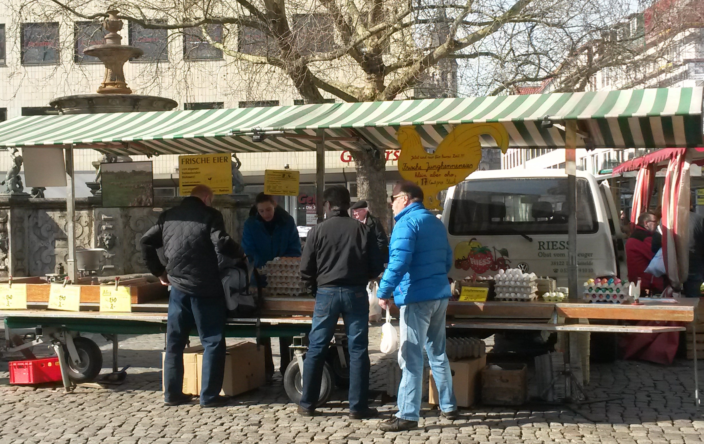 Stand auf dem Bauernmarkt